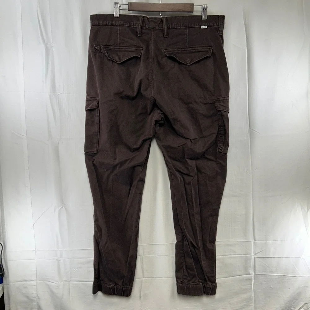 Levi Strauss Cargo Jogger Mens 38x32 (fit 38x29) Brown Tapered Utility Pants